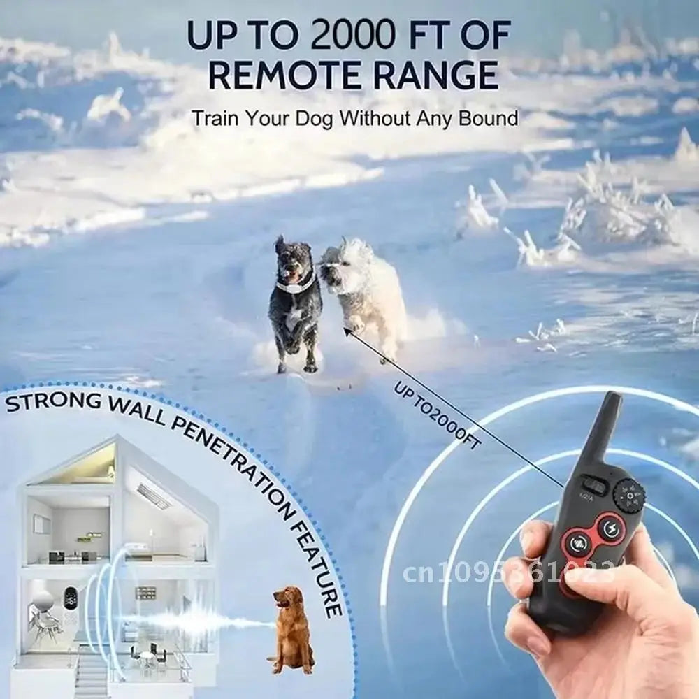 Electric Pet Training Collar, Remote Control, Anti Bark Vibration Collars Dog Sound, for Dogs, Waterproof, Rechargeable, Colar