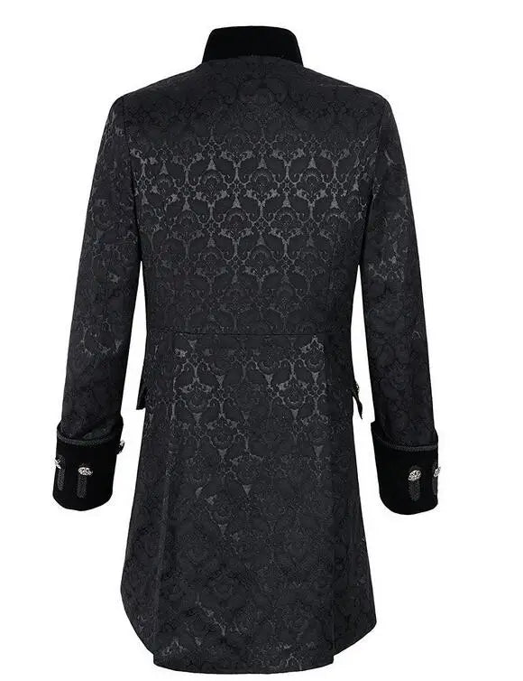 Medieval Vampire Cosplay Costume Steampunk Jacket Vest Coat Victorian Ghost Gothic Blazer Suits Stand Collar Trench Men's Shirt