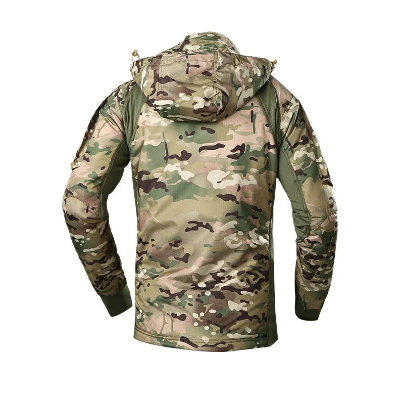 Tactical Jacket Men Outdoor Jacket Army Combat Jackets Mens Hooded Bomber Coats YAF Winter Jacket Hiking Hunting Jacket