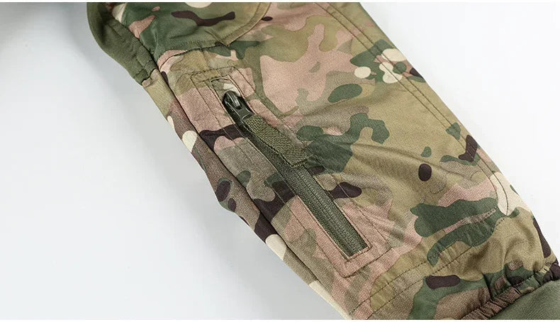 Tactical Jacket Men Outdoor Jacket Army Combat Jackets Mens Hooded Bomber Coats YAF Winter Jacket Hiking Hunting Jacket