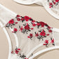 Night Beautiful Sexy Women 2 Piece floral Embroidery Underwear Sexy Erotic lingerie underwear Set