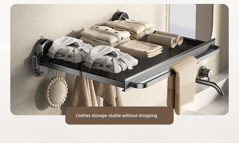 Retractable Bath Towel Rack Clothes Toilet Punch-Free Suction Cup