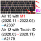 Keyboard Cover for Macbook Air 13 M3 15 Pro 14 M4 13 M2 16 Retina 11 Silicone Protector Skin Case A3113 A3114 A2681 A3401 A3185