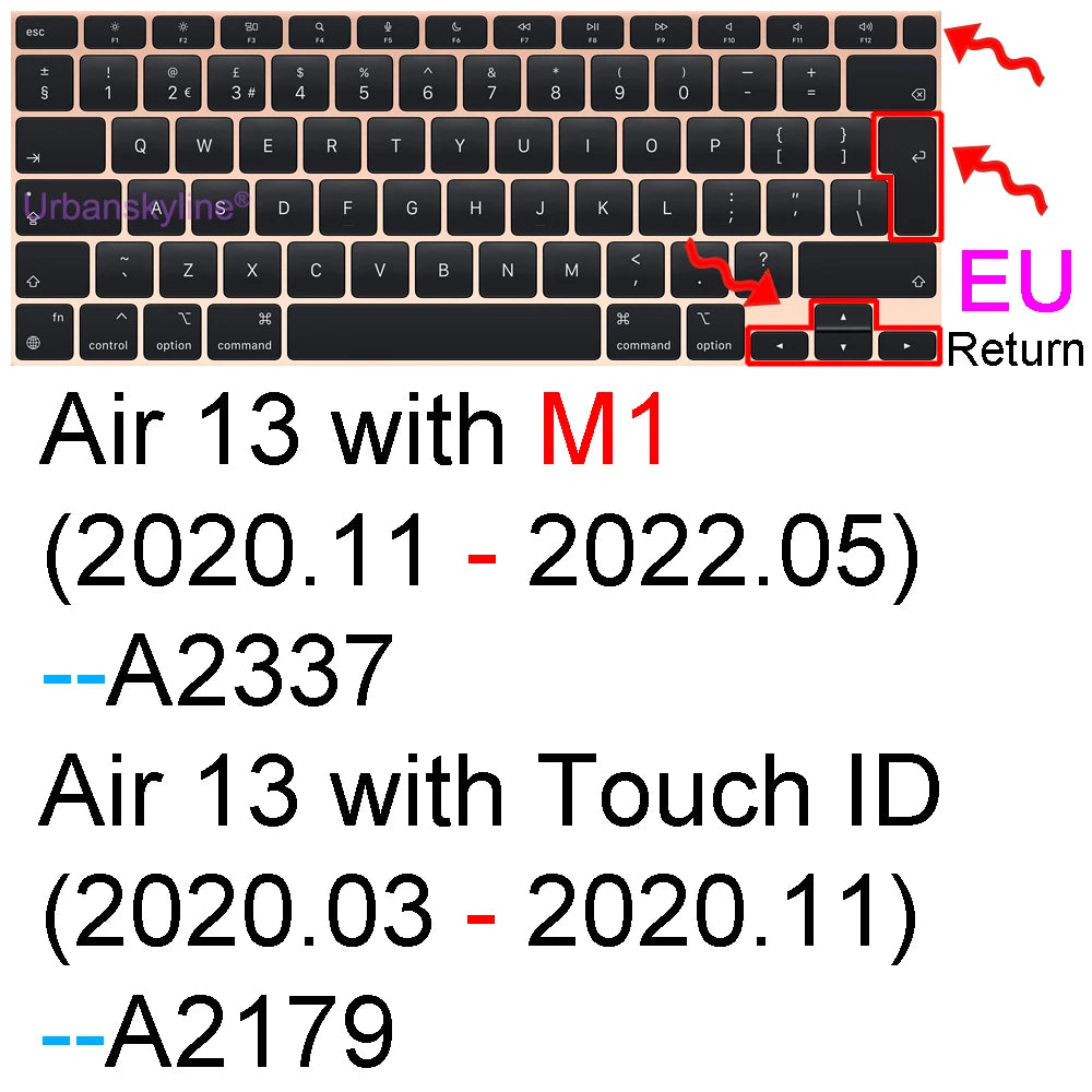 Keyboard Cover for Macbook Air 13 M3 15 Pro 14 M4 13 M2 16 Retina 11 Silicone Protector Skin Case A3113 A3114 A2681 A3401 A3185