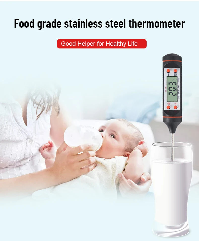 Food Baking Digital Kitchen Thermometer Electronic Probe Type Liquid Barbecue BBQ Temperature Measuring Pen