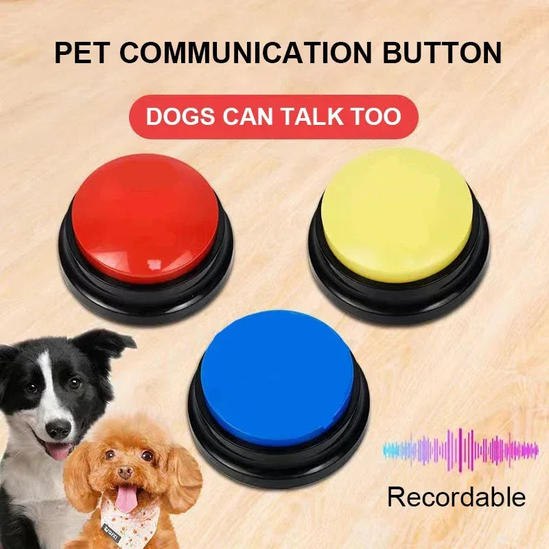 Pet Sound Box Recordable Talking Button Cat Voice Recorder Toy for Communication Training Tool Squeeze Box Dog Toys