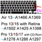 Keyboard Cover for Macbook Air 13 M3 15 Pro 14 M4 13 M2 16 Retina 11 Silicone Protector Skin Case A3113 A3114 A2681 A3401 A3185