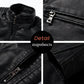 Mens Causal Vintage Leather Jacket Coat Men Thin Spring Autumn Design Motor Biker Pocket PU Leather Jacket Male Motocycle 4XL