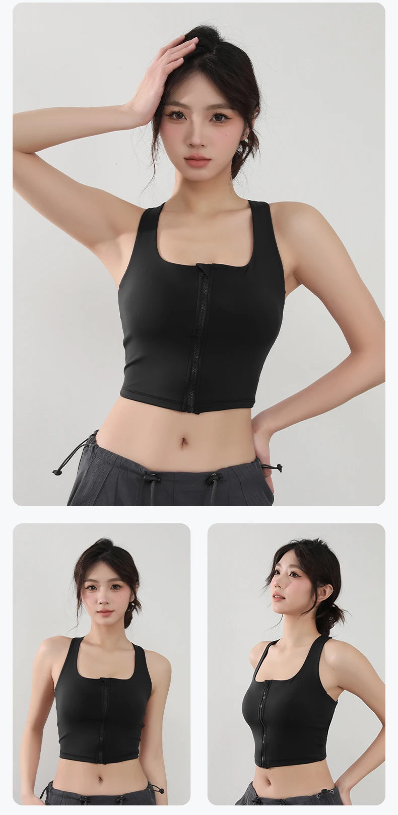 Women Fitness Underwear Yoga Bras cross Back Beauty Sports Bras Front Zippe Top Bra Sexy Breathable Underwear For Women Gym Top