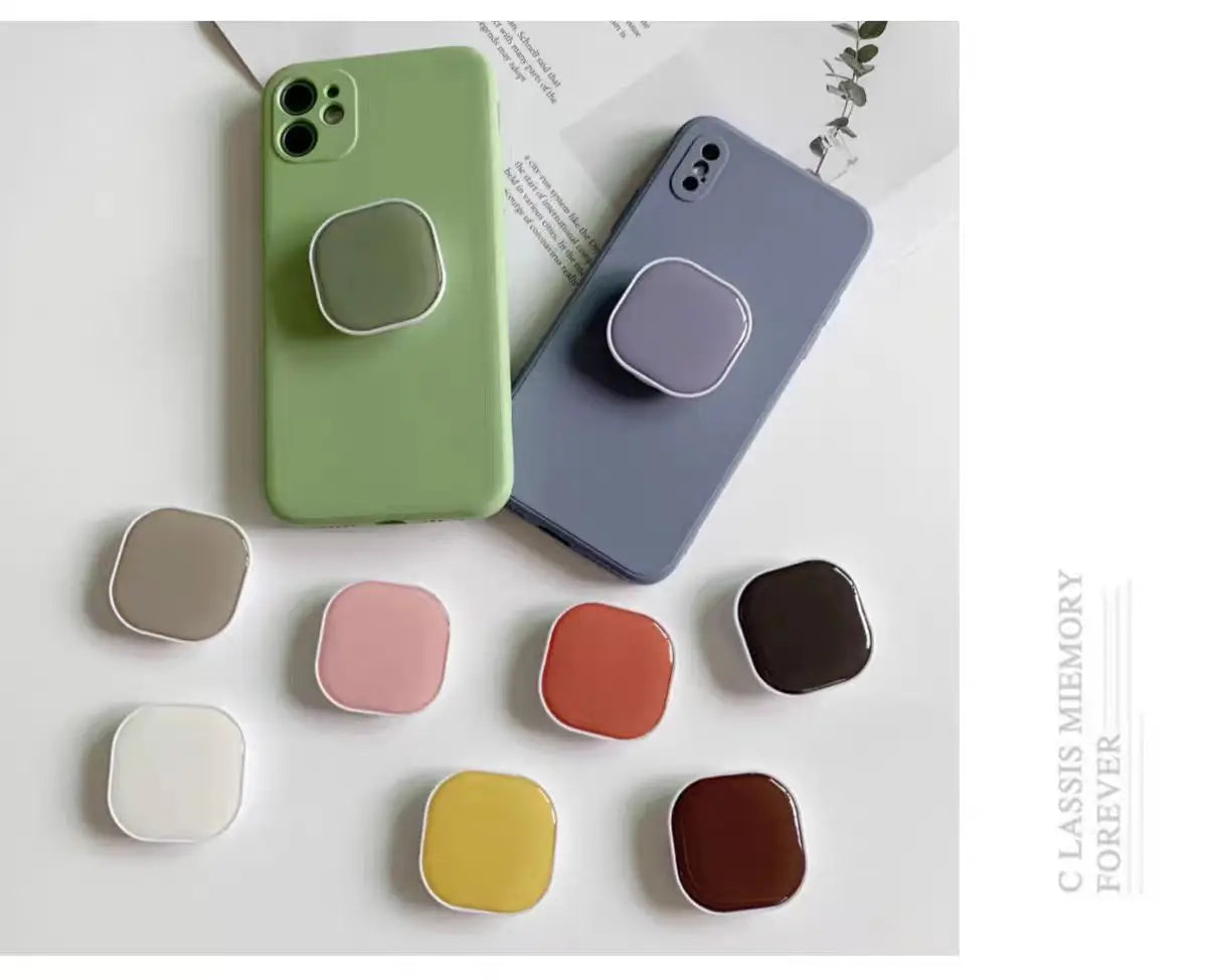 Cute Square Popping Sockets Grip Phone Holders Finger Ring Holder Griptok Stand Back Cover Clip Sticker Cellphone Accessories
