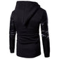 2025 Patchwork Leather Sleeve Fashion Black Tops Men Jacket Coat Spring Autumn Sweatshirt Slim Fit Pullover Tracksuits Masculino
