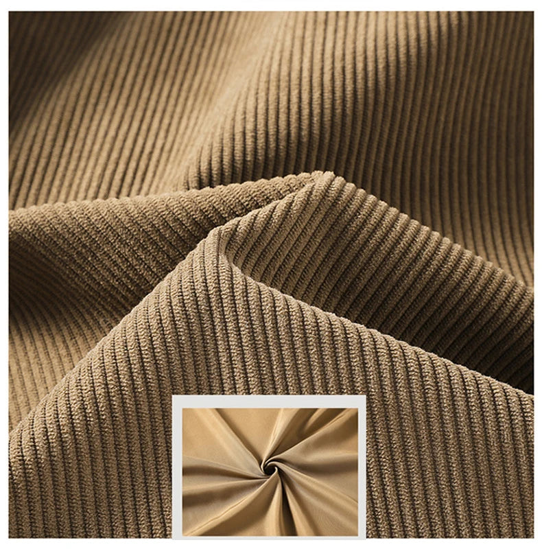 Large Size 5XL New Autumn Winter Stand Collar Slim Jacket Men Fashion Casual Warm Corduroy Outwear Men Cotton Jacket Coat