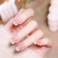 24Pcs Mid-length Ballet False Nails Cute Childlike Rainbow Press On Nails Iced Through Milk Tea Fake Nails Free Shipping Items