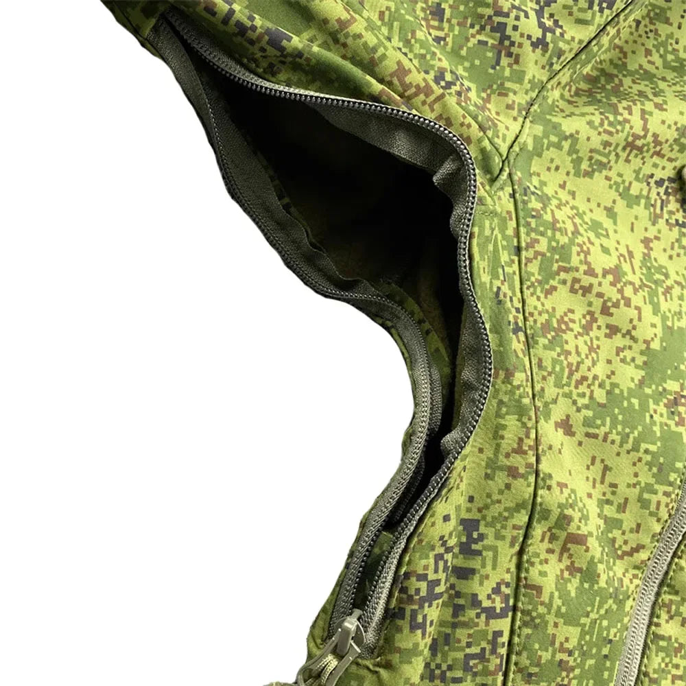 Tactcial Russia Uniform Jacket Outdoor Spring and Autumn Coat Rainproof Soft Shell Green Camouflage Assault Suit Mens Jacket