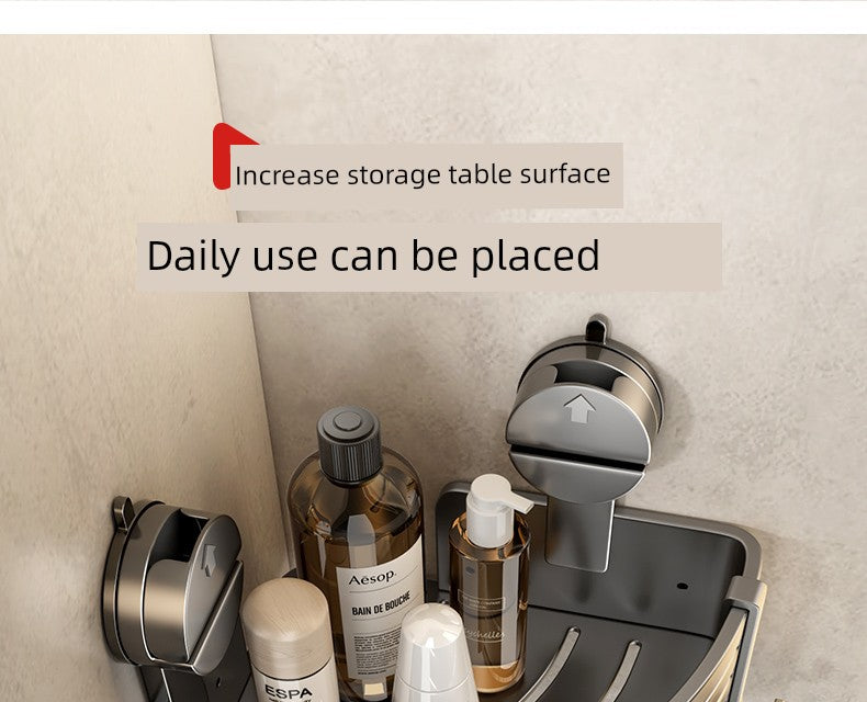 Drill-Free Shelf Bathroom Toilet Storage Hook Sucker