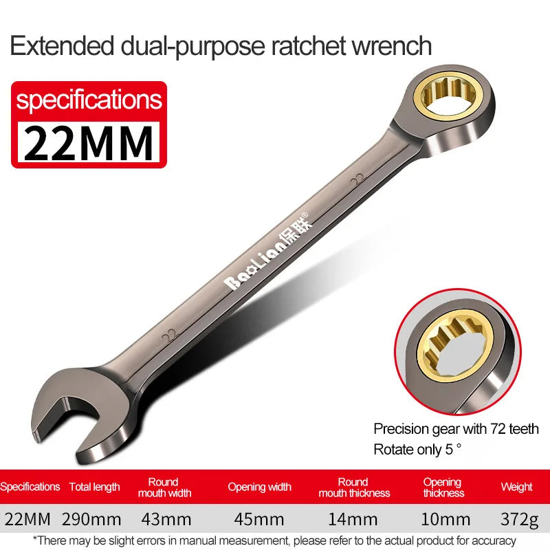 1Pc Universal Torx Wrench Adjustable Torque 6-32mm Ratchet Spanner for Bicycle Motorcycle Car Repair Tools Mechanical Tool