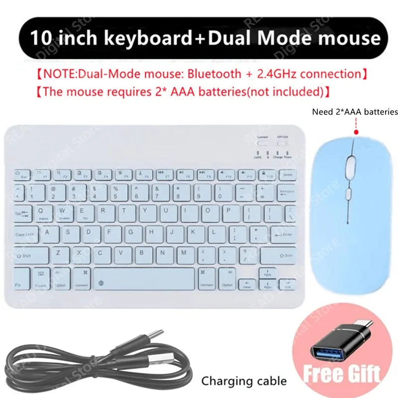 Bluetooth-compatible Keyboard and Mouse For iPad Xiaomi Tablet Mini Wireless Rechargeable Keyboard For Android IOS Windows