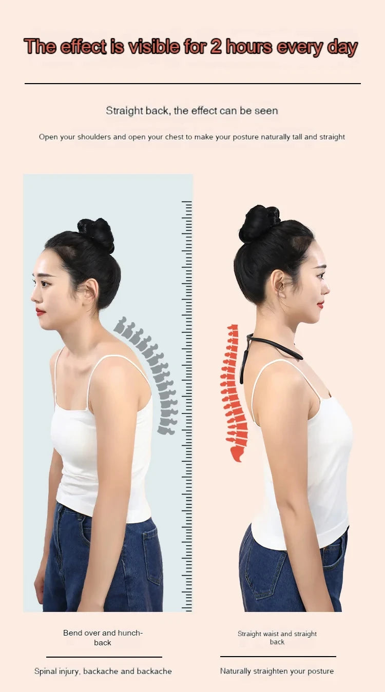 Ultrasonic Lymphatic Soothing Neck Instrument Body Sitting Posture Corrector Back Support Neck Massager Care health care