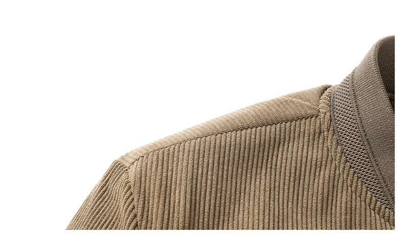 Large Size 5XL New Autumn Winter Stand Collar Slim Jacket Men Fashion Casual Warm Corduroy Outwear Men Cotton Jacket Coat