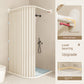 Waterproof Partition Foldable Curved Rod Dry Wet Separation Shower Curtain