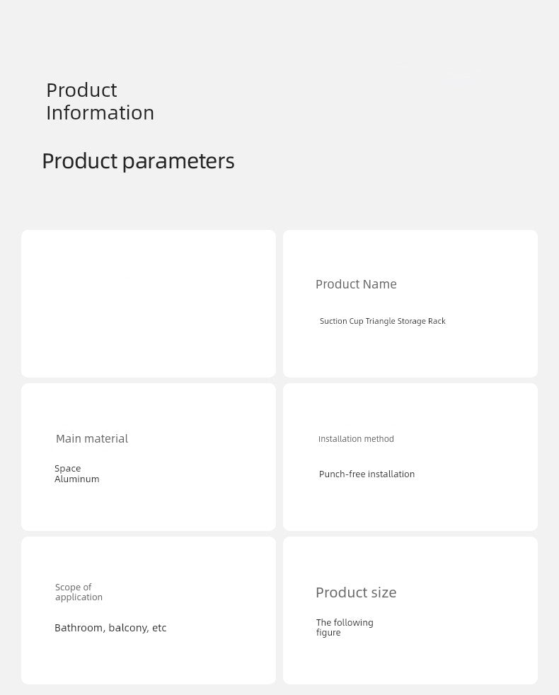 Suction Cup Punch-Free Corner Toilet Bathroom Storage Rack