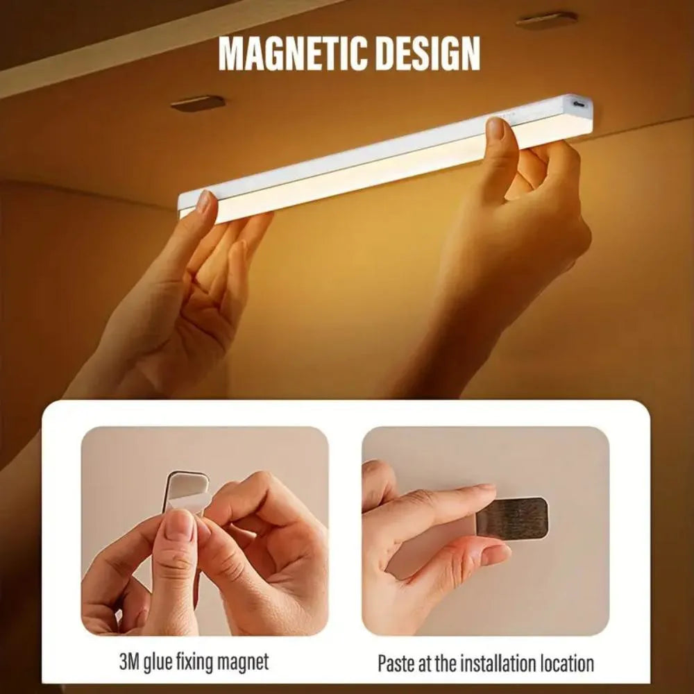 1pc Cabinet Light, Wireless Charging Motion Sensor LED Night Light, Hallway, Kitchen, Cabinet, Stairs, Wardrobe Home Decoration