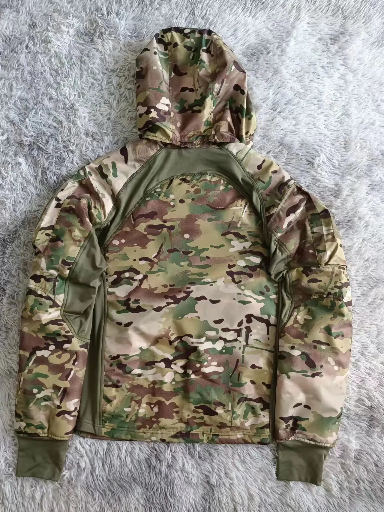 Mens CamouflageTactical Jacket Lightweight Cotton Clothes Autumn Winter Outdoor Waterproof Hooded Padded Coat Hiking Windbreaker