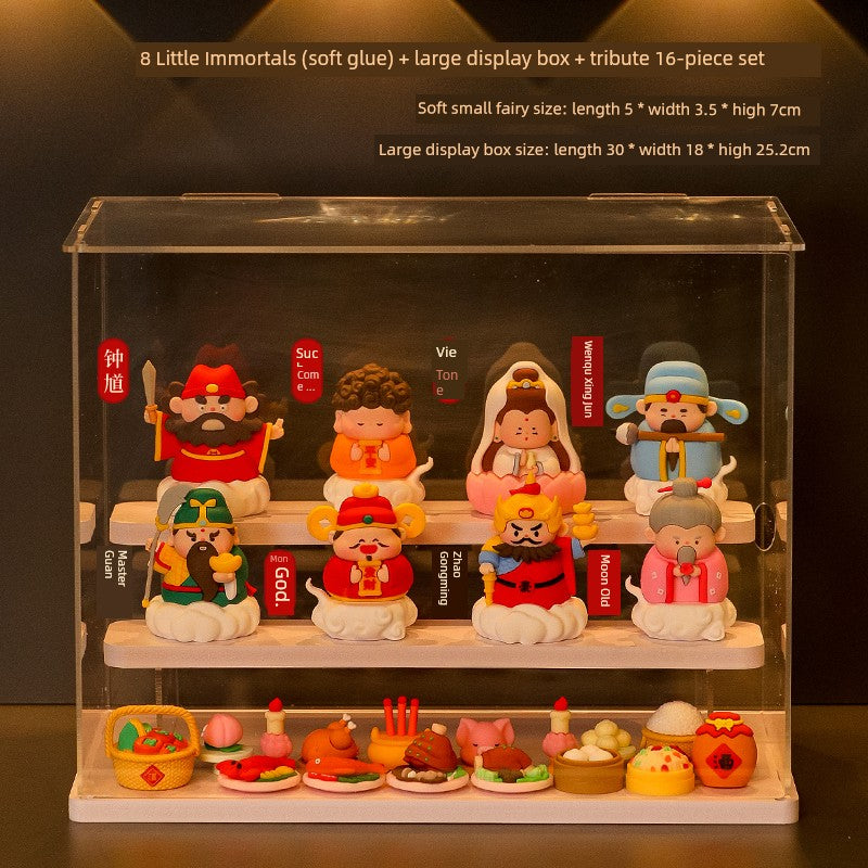 Five-Way God of Wealth All-Way Fairy Home Bookcase Entrance Decoration Decoration Household Full Set Display Stand Gift Decoration