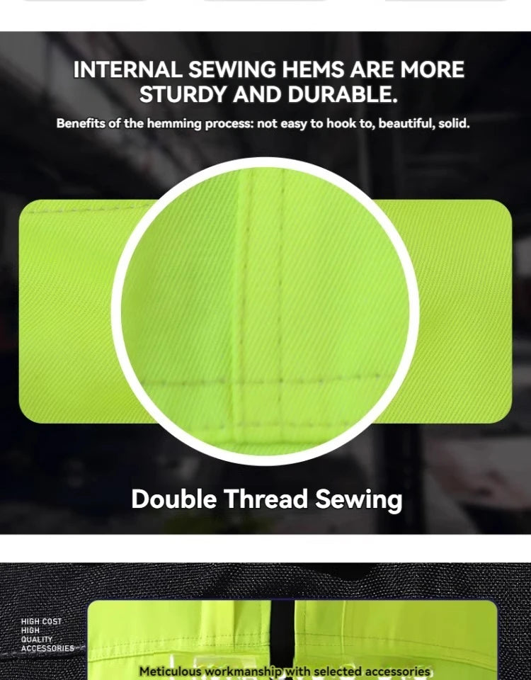 workwear mens jacket working cargo pants men High Visibility work suit with Reflective tapes