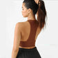 Sexy Fitness Sports Underwear for Women, Round Neck, Tight Back Top, Outdoor Running with Chest Cushion, Thread, 2024