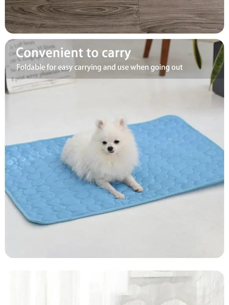 Clearance_Pet Ice Mats Summer Cat Dog Sofa Nest Bed Cooling Sleeping Pad for Small Dogs Pets Durable Sofa Cooling Pad Blanket_Co