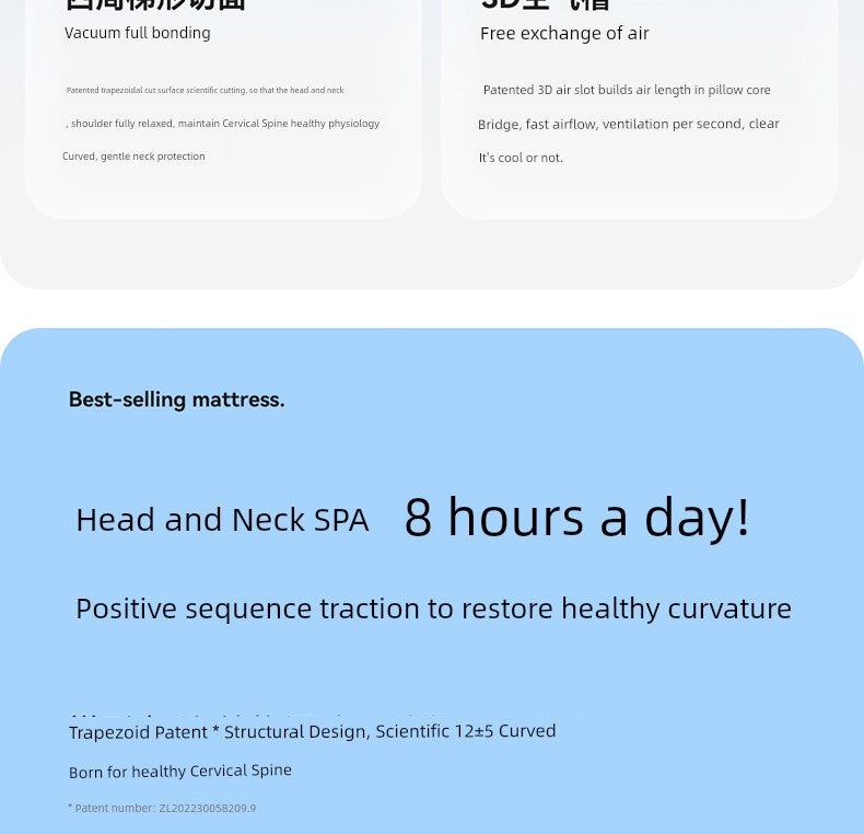 Banana Fruit Puff Memory Cotton Pillow Non-Pressure Stiff Neck Special Super Soft Cervical Support Improve Sleeping Pillowcase and Pillow Core