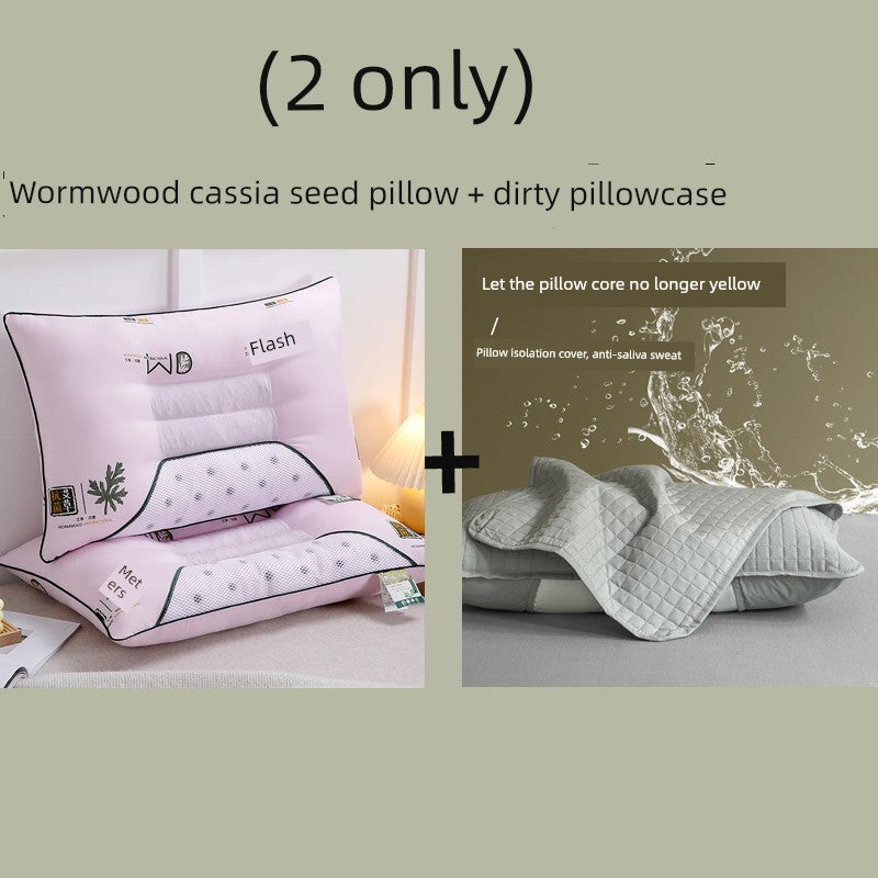Send Pillowcase Argy Wormwood Ketsumeishi Pillow Case and Pillow Core Set For Home a Pair of Cervical Support for Sleeping Adults