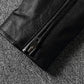 Vintage Black Brown Real Cowhide Genuine Leather Jacket Real Fur Men's Leather Jacket Bomber Men Leather Jacket Motorcycle Coat