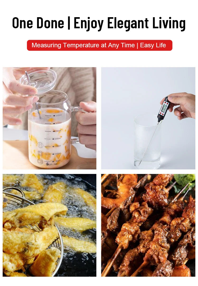 Food Baking Digital Kitchen Thermometer Electronic Probe Type Liquid Barbecue BBQ Temperature Measuring Pen