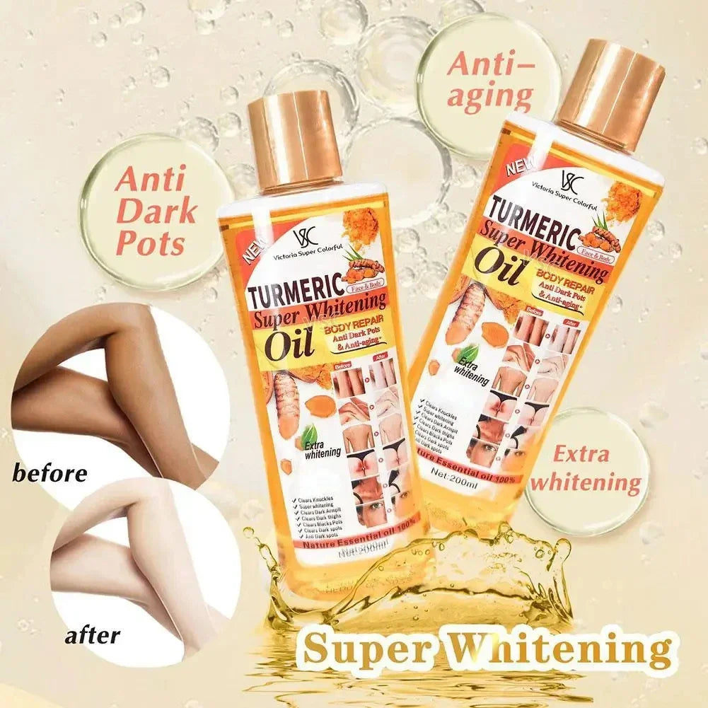 200ML Turmeric Essential Oil Facial Body Massage Moisturizing Diffuser Aromatherapy Face Body Care Smoothing Body face Skin Care