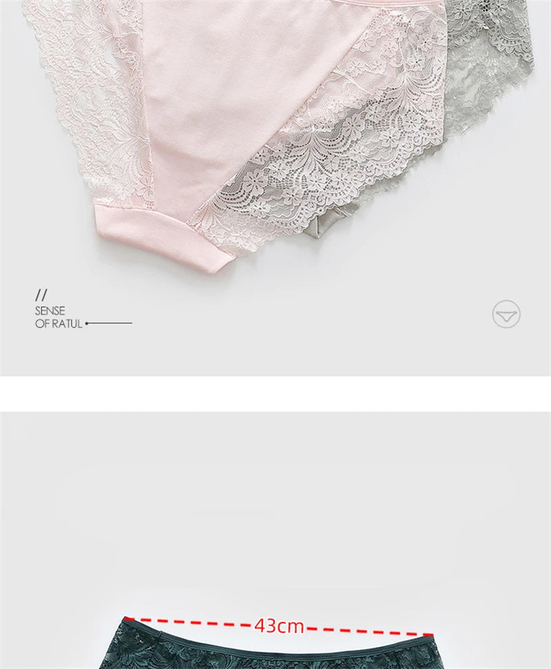 Underwear women cotton ropa interior femenina oversized lingerie lace soft calzones para mujer elegant seamless sexy panties new