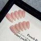 10pcs Handmade Press On Nails Fake Nails Honey Peach Gradient Middle Almond Oval Coffin False Nails Gentle Nails Finger Tips