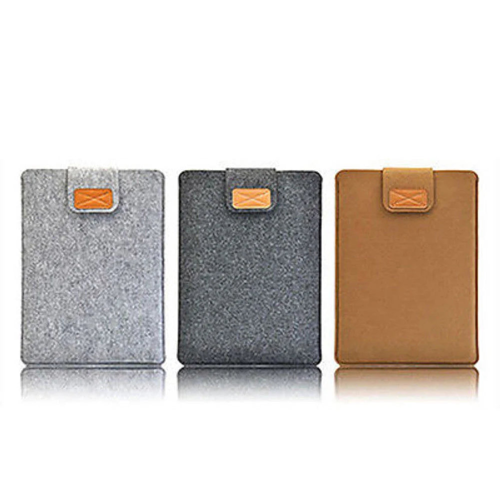 Felt Sleeve Slim Tablet Case Cover Bag for MacBooks Air Pro 11 13 15 Inch Solid Color Tablet Storage Bag