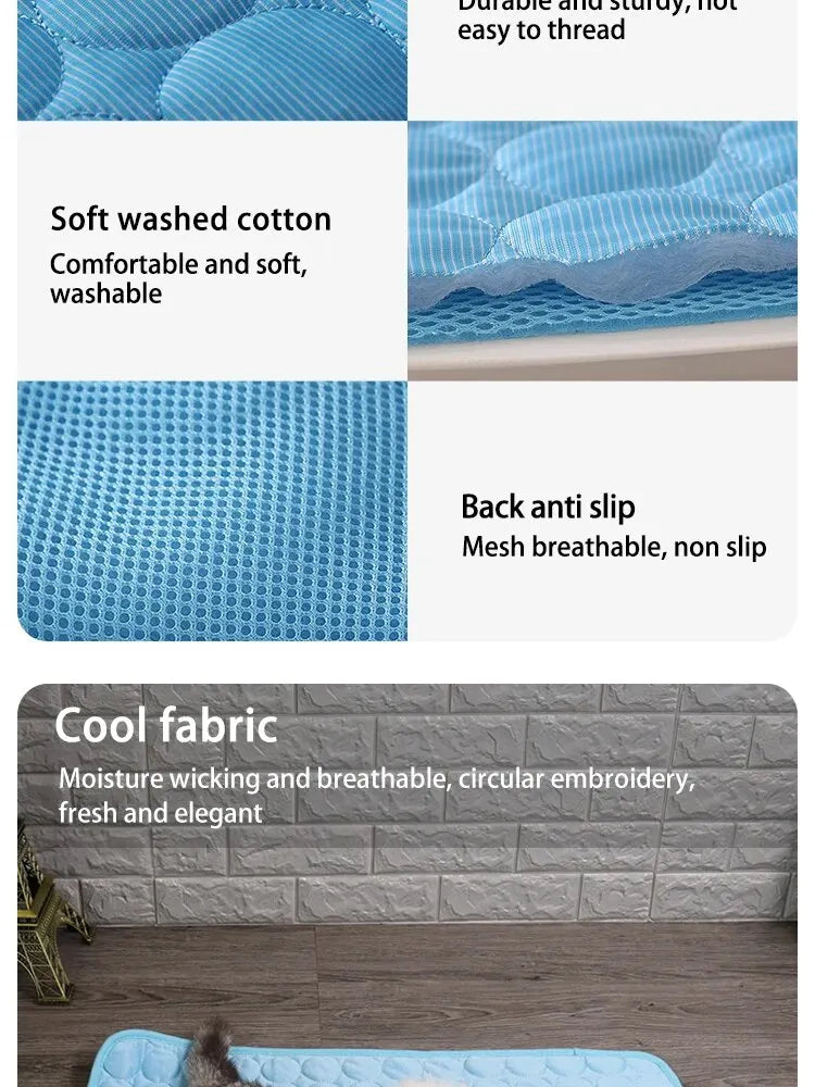 Clearance_Pet Ice Mats Summer Cat Dog Sofa Nest Bed Cooling Sleeping Pad for Small Dogs Pets Durable Sofa Cooling Pad Blanket_Co