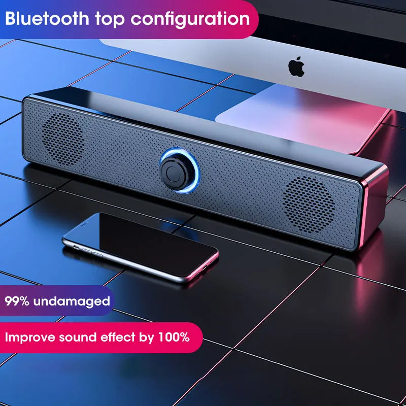 Niye Home Theater Sound Portable Bluetooth Speaker 360° Surround Soundbar Computer Speaker for TV Subwoofer Stereo Music Box