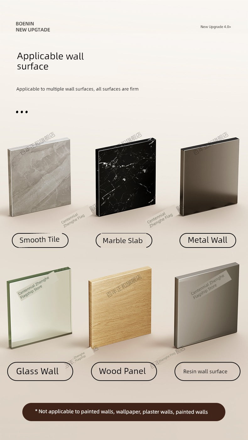 Suction Cup Towel Rack Bathroom Punch-Free Hanging Rod Bathroom Storage Rack Integrated Shower Room Toilet Storage Bath Towel Rack