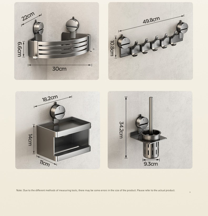 Drill-Free Shelf Bathroom Toilet Storage Hook Sucker