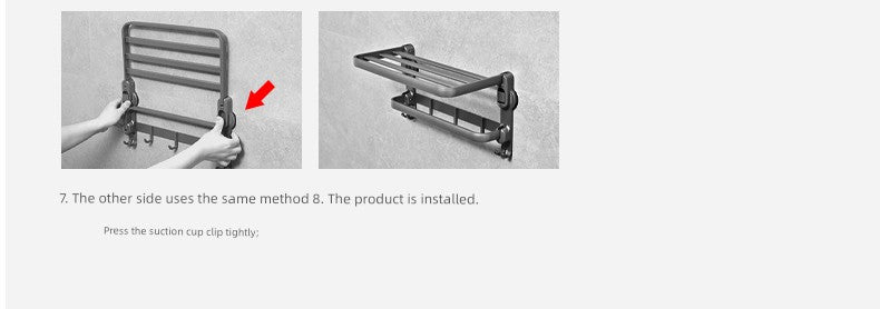 Drill-Free Shelf Bathroom Toilet Storage Hook Sucker