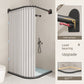 Waterproof Partition Foldable Curved Rod Dry Wet Separation Shower Curtain