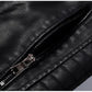Mens Causal Vintage Leather Jacket Coat Men Thin Spring Autumn Design Motor Biker Pocket PU Leather Jacket Male Motocycle 4XL