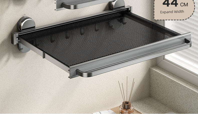 Retractable Bath Towel Rack Clothes Toilet Punch-Free Suction Cup