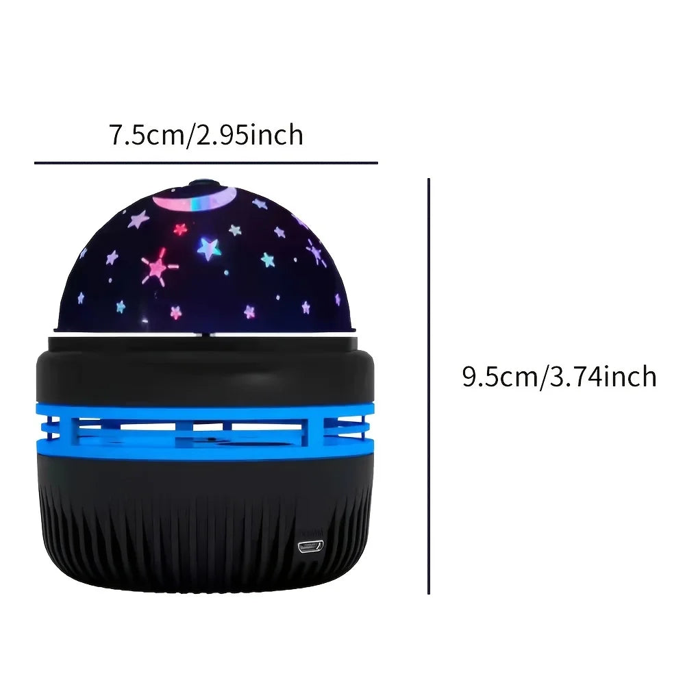 LED Starry Galaxy Projector Light RGB Smart Remote Control Star Aurora Lamp KTV USB Powered Auto Rotating for Home Bedroom Decor