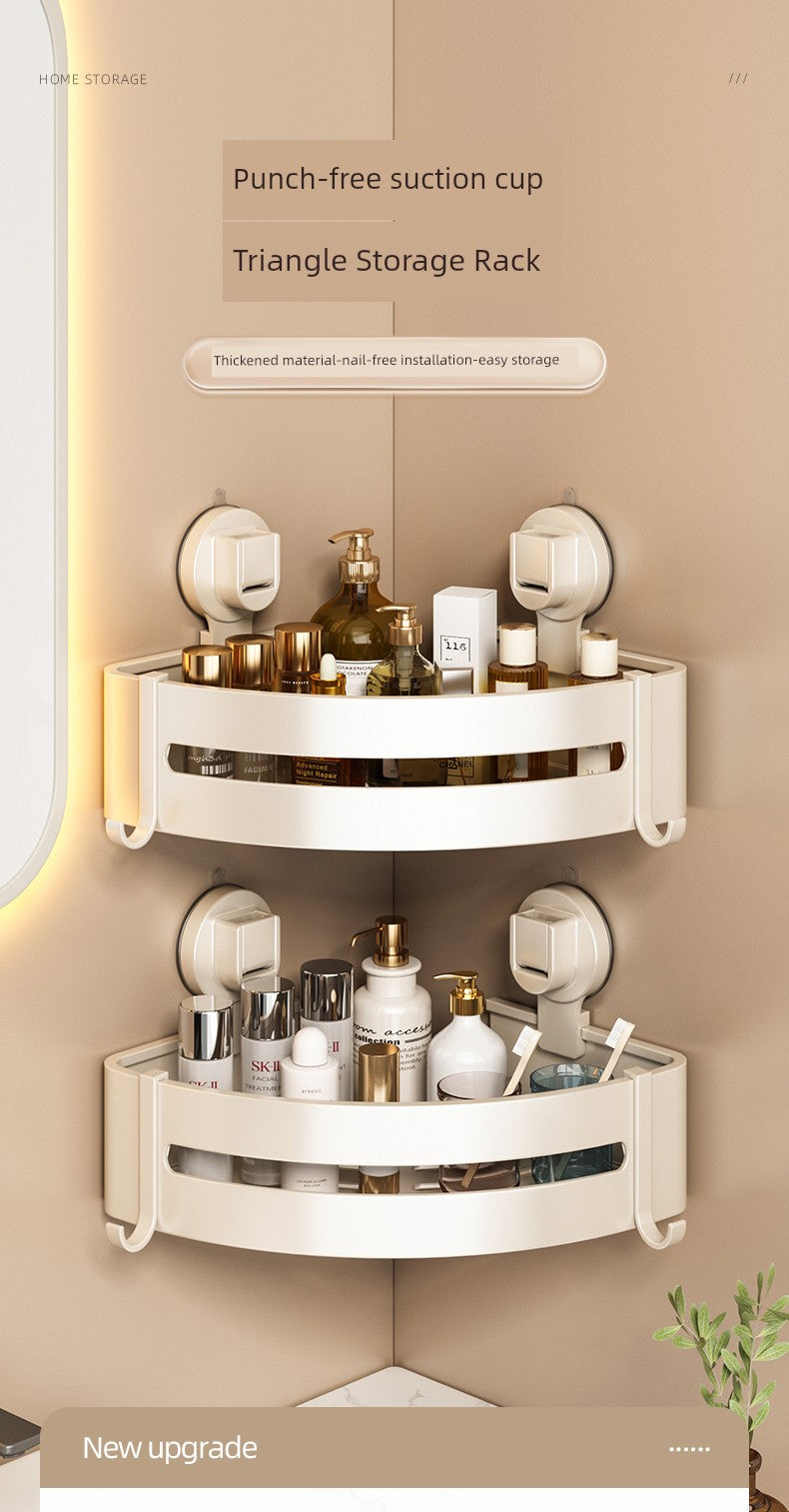 Corner Punch-Free Washstand Wall Wall-Mounted Suction Cup