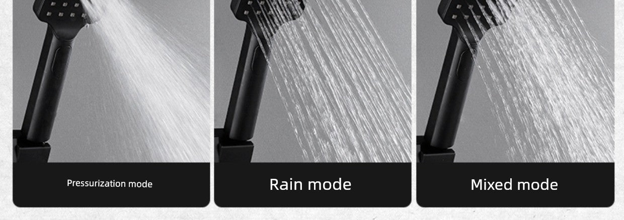 Copper Constant Temperature Black For Home Supercharged Shower Head